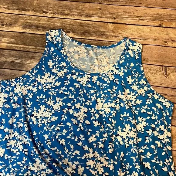 Draper James Blue Floral Tank Dress, Size XXL/XXXL - Picture 4 of 7